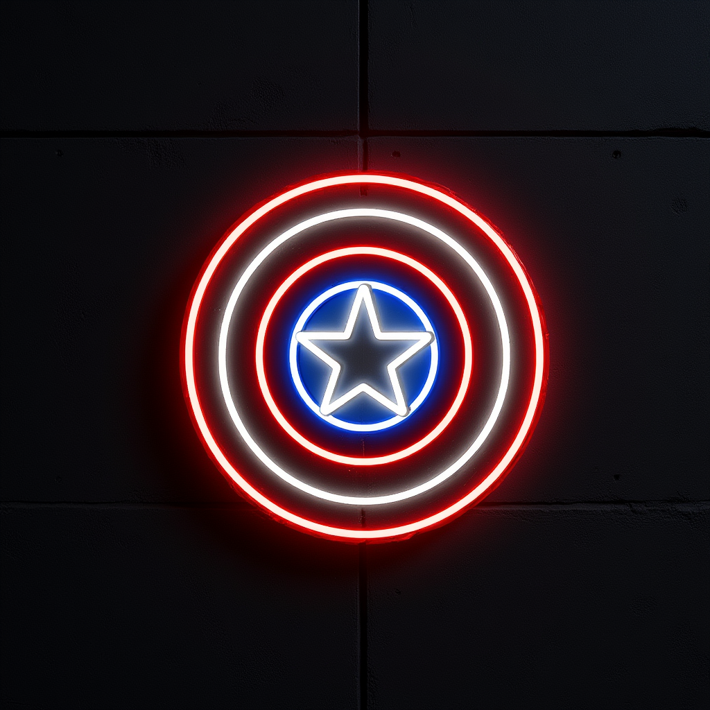 Néon Bouclier de Captain America